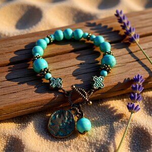 Handmade Vintage Style Coin Bracelet For 7" Wrist - SEE BONUS OFFER INSIDE!